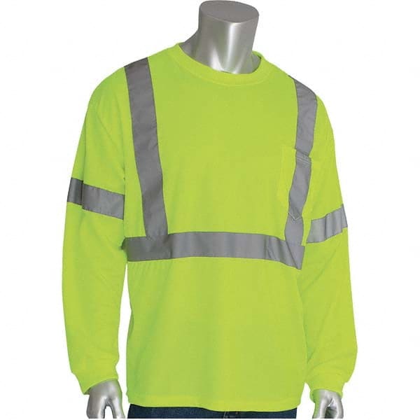 PIP - Size 3XL Hi-Vis Yellow High Visibility Long Sleeve T-Shirt - All Tool & Supply