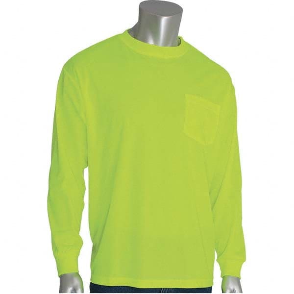 PIP - Size 4XL Hi-Vis Yellow High Visibility Long Sleeve T-Shirt - All Tool & Supply