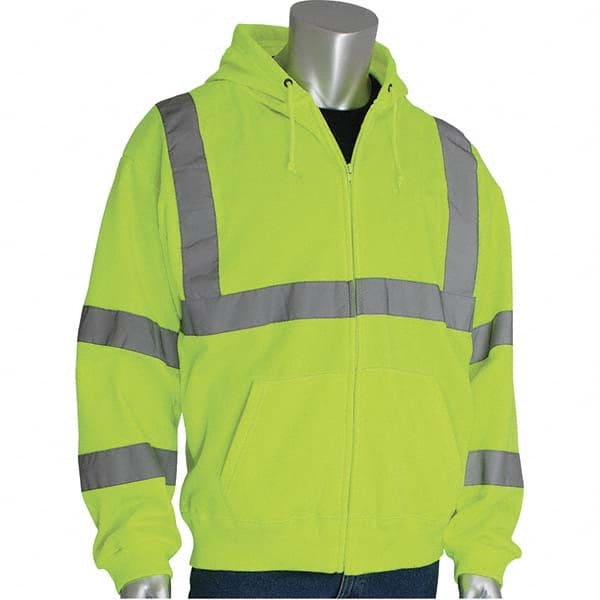 PIP - Size L Hi-Vis Yellow High Visibility Long Sleeve Sweatshirt - All Tool & Supply