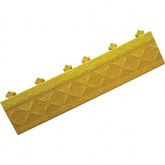 Ergo Advantage - 18" Long x 4" Wide x 1" Thick, Anti-Fatigue Modular Matting Anti-Fatigue Flooring - Male, 1 Interlocking Side, Yellow, For Dry & Wet Areas - All Tool & Supply