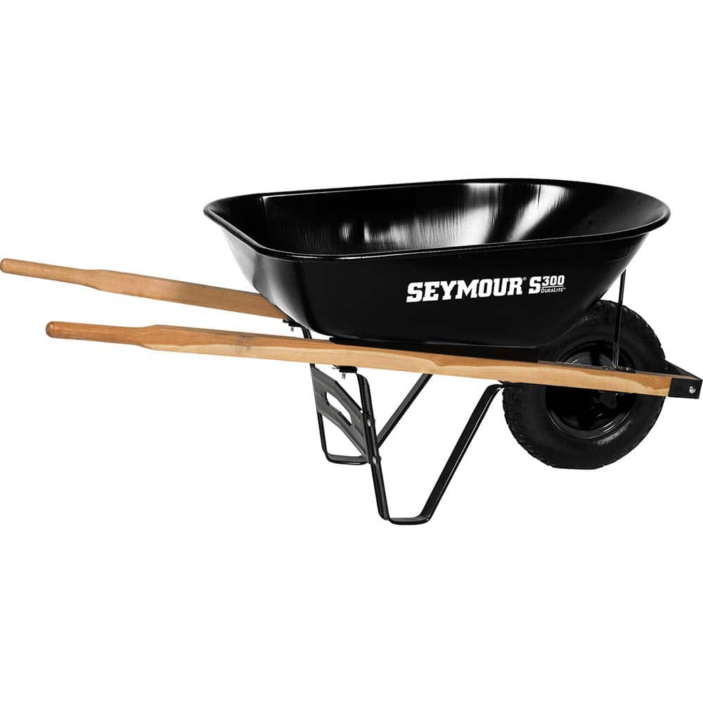 SEYMOUR-MIDWEST - Wheelbarrows; Capacity (Cu. Ft.): 6.00 (Feet); Wheel Type: Pneumatic ; Length (Decimal Inch): 55.5000 ; Width (Decimal Inch): 26.5000 ; Height (Decimal Inch): 24.500000 ; Wheel Diameter (Inch): 8 - Exact Industrial Supply