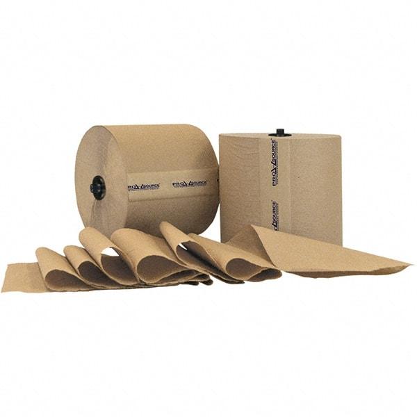 PRO-SOURCE - Hard Roll of 1 Ply Natural Paper Towels - 7-7/8" Wide, 800' Roll Length - All Tool & Supply