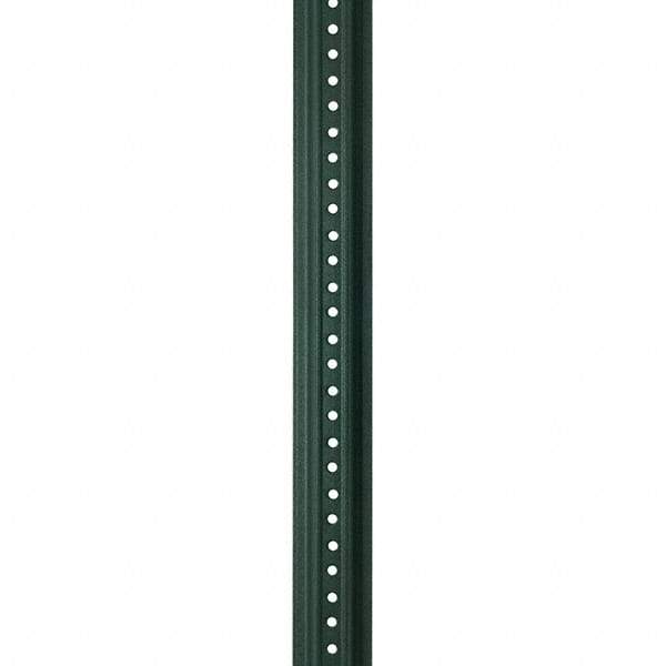 Nucor - 10' High, Powder Coated Traffic Sign Post - Steel, 3/8" Hole Diam, Green - All Tool & Supply