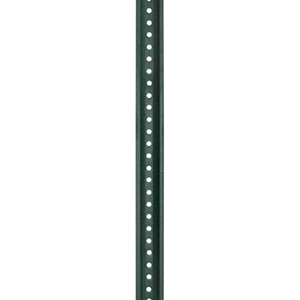 Nucor - 8' High, Powder Coated Traffic Sign Post - Steel, 3/8" Hole Diam, Green - All Tool & Supply