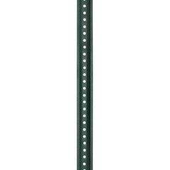 Nucor - 8' High, Powder Coated Traffic Sign Post - Steel, 3/8" Hole Diam, Green - All Tool & Supply