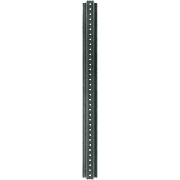 Nucor - 3' High, Powder Coated Traffic Sign Post - Steel, 3/8" Hole Diam, Green - All Tool & Supply