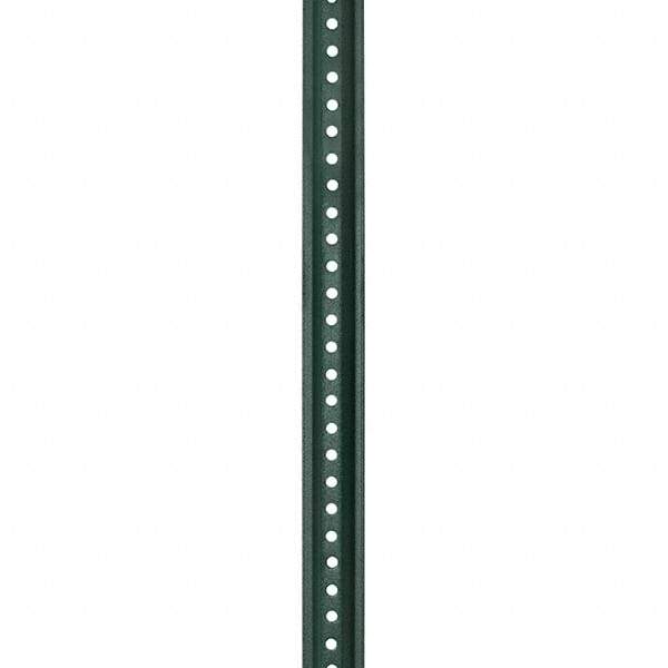 Nucor - 7' High, Powder Coated Traffic Sign Post - Steel, 3/8" Hole Diam, Green - All Tool & Supply