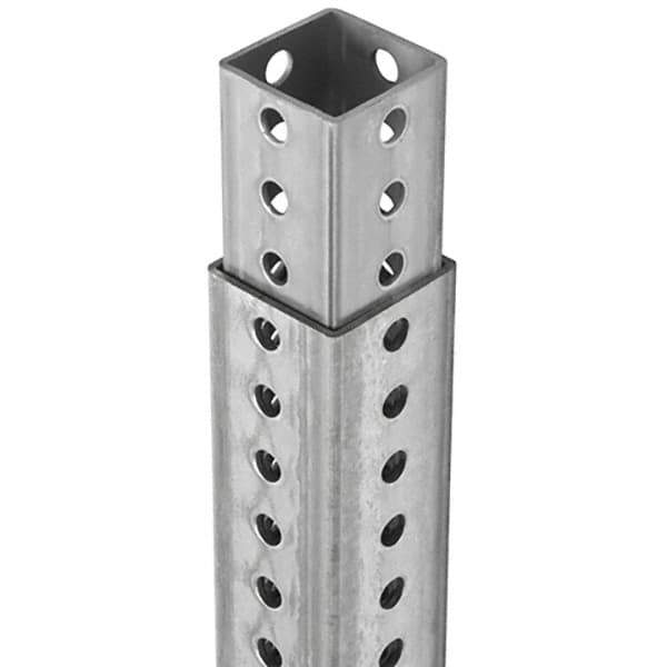 TAPCO - 3' High, Galvanized Traffic Sign Post Base - Steel, 7/16" Hole Diam, Silver - All Tool & Supply