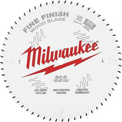 Milwaukee Tool - 10" Diam, 5/8" Arbor Hole Diam, 60 Tooth Wet & Dry Cut Saw Blade - Tungsten Carbide-Tipped, Fine Finish Action, Standard Round Arbor - All Tool & Supply