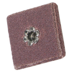 1″ × 1″ × 3/16″ Square Pad 6-Ply 80 Grit 8-32 Eyelet Aluminum Oxide - All Tool & Supply