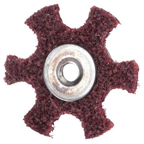 3″ Diameter AG Non Woven Star Medium Grit 1/4 20 Eyelet AlumInum Oxide - All Tool & Supply