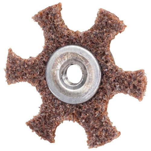 4″ Diameter AG Non Woven Star Coarse Grit 1/4 20 Eyelet AlumInum Oxide - All Tool & Supply