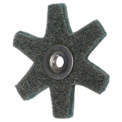 4″ Diameter AG Non Woven Star Very FIne Grit 1/4 20 Eyelet AlumInum Oxide - All Tool & Supply