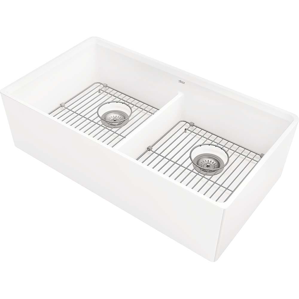 American Standard - Faucet Replacement Parts & Accessories; Type: Avery 36 x 20-Inch Fine Fireclay Undermount or Flush Mount Double Bowl Apron Kitchen Sink ; For Use With: Avery 36 x 20-Inch Fine Fireclay Undermount or Flush Mount Double Bowl Apron Kitch - Exact Industrial Supply