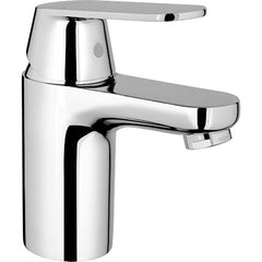 Grohe - Lavatory Faucets; Type: Deck Mount ; Spout Type: Low Arc ; Design: Lever ; Handle Type: Lever ; Mounting Centers: Single Hole (Inch); Drain Type: No Drain - Exact Industrial Supply