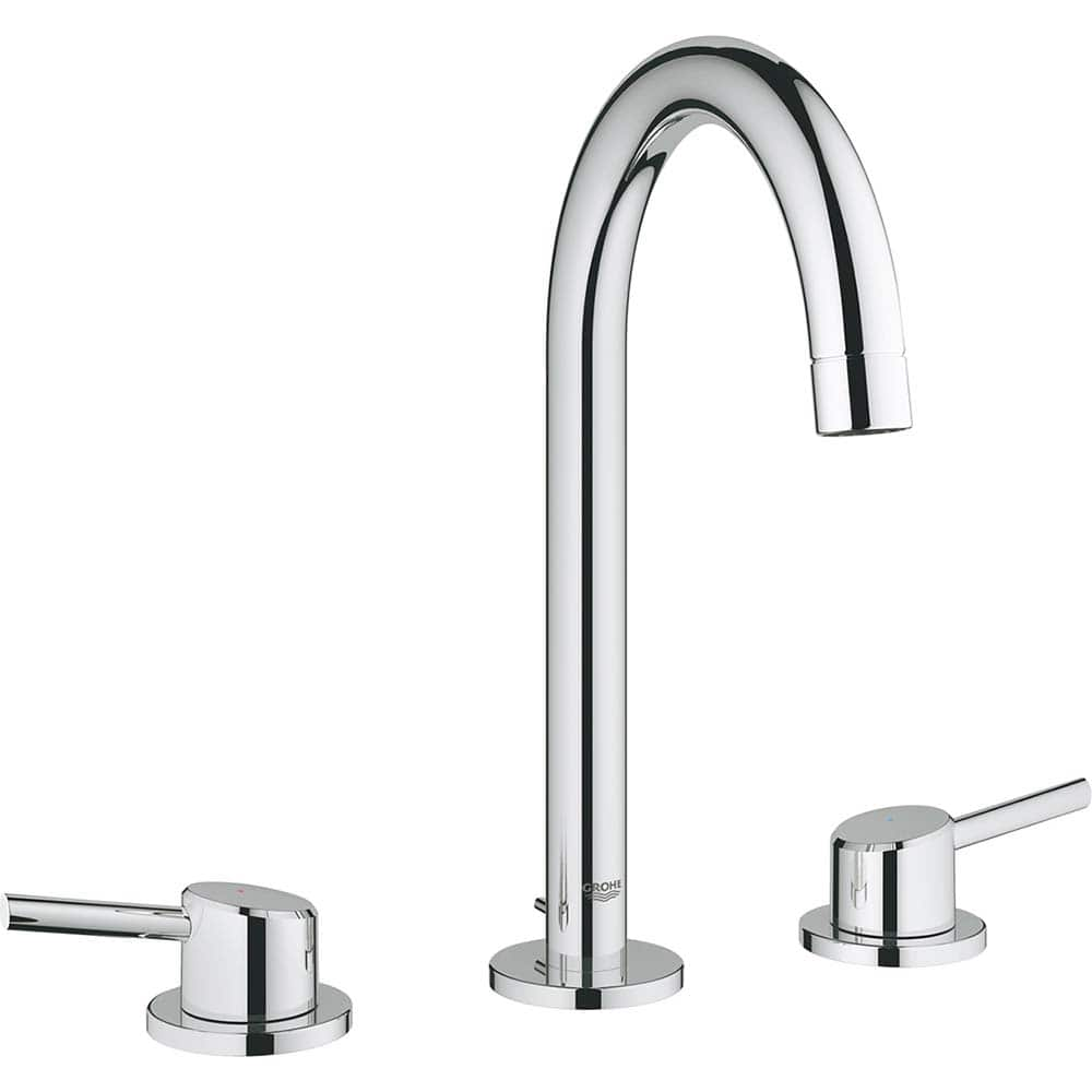 Grohe - Lavatory Faucets; Type: Widespread ; Spout Type: High Arc ; Design: Two Handle ; Handle Type: Lever ; Mounting Centers: 8 (Inch); Drain Type: Pop-Up - Exact Industrial Supply