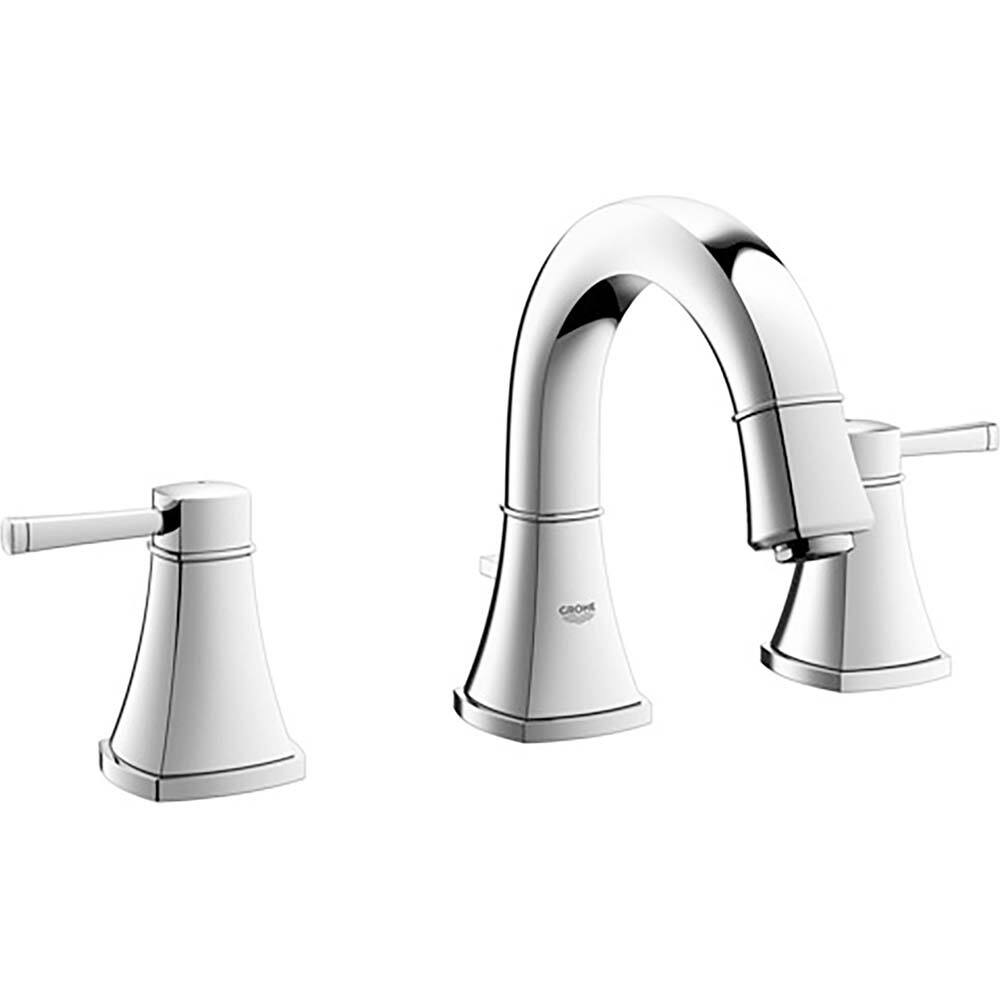 Grohe - Lavatory Faucets; Type: Widespread ; Spout Type: High Arc ; Design: Two Handle ; Handle Type: Lever ; Mounting Centers: 8 (Inch); Drain Type: Pop-Up - Exact Industrial Supply