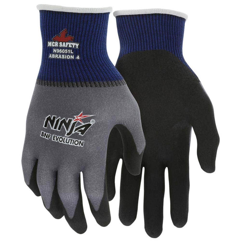 MCR Safety - Size L, Abrasion Lvl 4, Nitrile Coated Cut & Puncture Resistant Gloves - Exact Industrial Supply