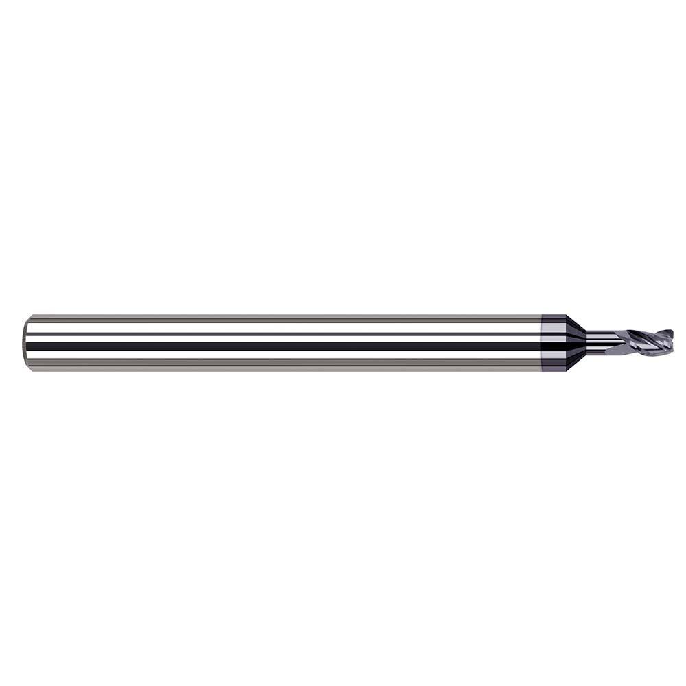 Harvey Tool - Corner Radius & Corner Chamfer End Mills; Mill Diameter (Decimal Inch): 0.0450 ; End Type: Corner Radius ; Corner Radius (Decimal Inch): 0.0050 ; Number of Flutes: 3 ; Material: Solid Carbide ; Finish/Coating: AlTiN Nano