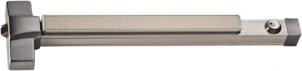 PDQ - 30 to 36" Wide Door Range, Antimicrobial, Satin Stainless Steel Finish Rim Exit Push Bar - Fits 30 to 36" Door - All Tool & Supply