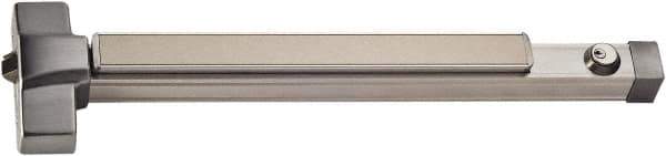 PDQ - 30 to 36" Wide Door Range, Antimicrobial, Satin Stainless Steel Finish Fire Rated Rim Exit Push Bar - Fits 30 to 36" Door - All Tool & Supply