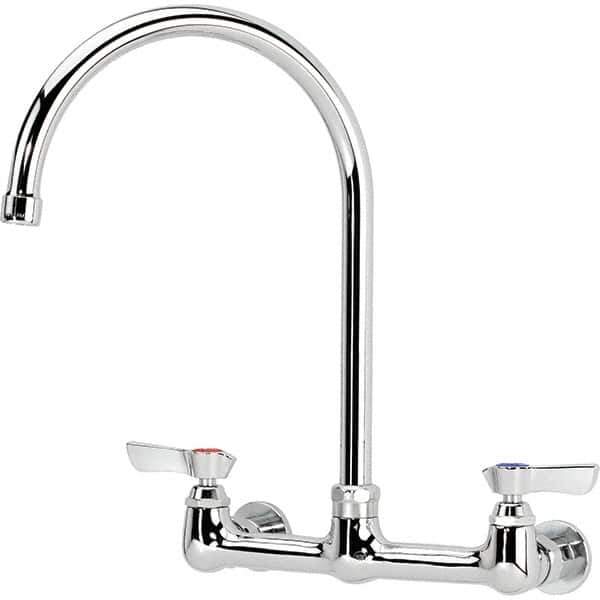 Krowne - Wall Mount, Service Sink Faucet without Spray - Two Handle, Blade Handle, Gooseneck Spout, No Drain - All Tool & Supply