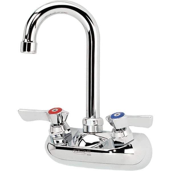 Krowne - Wall Mount, Bar and Hospitality Faucet without Spray - Two Handle, Color Coded Handle, Standard Spout, No Drain - All Tool & Supply