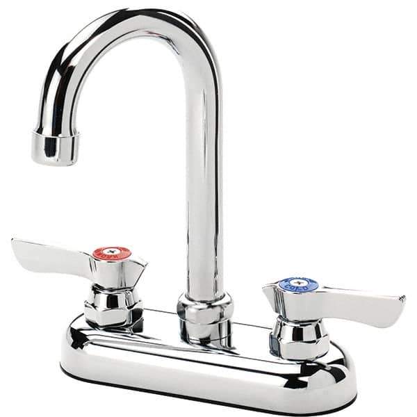 Krowne - Deck Mount, Bar and Hospitality Faucet without Spray - Two Handle, Color Coded Handle, Gooseneck Spout, No Drain - All Tool & Supply