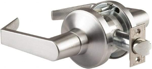 PDQ - Heavy Duty Classroom Lever Lockset - 2-3/4" Back Set, Small Format I/C Less Cylinder, Zinc, Antimicrobial Coated, Satin Chrome Plated Finish - All Tool & Supply