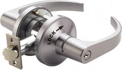 PDQ - Heavy Duty Classroom Intruder Lever Lockset - 2-3/4" Back Set, Small Format I/C Less Cylinder, Zinc, Satin Chrome Plated Finish - All Tool & Supply