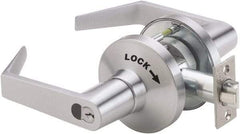 PDQ - Heavy Duty Classroom Intruder Lever Lockset - 2-3/4" Back Set, Small Format I/C Less Cylinder, Zinc, Antimicrobial Coated, Satin Chrome Plated Finish - All Tool & Supply