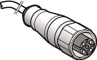 Telemecanique Sensors - 4 Amp, M12 4 Pin Elbowed Female Cordset Sensor and Receptacle - 250 VAC, 300 VDC, 5m Cable Length, IP69K Ingress Rating - All Tool & Supply