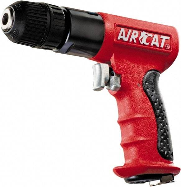 AIRCAT - 3/8" Reversible Keyless Chuck - Pistol Grip Handle, 1,800 RPM, 6 CFM, 0.625 hp, 90 psi - All Tool & Supply