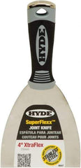 Hyde Tools - 4" Wide Spring Blade Stainless Steel Joint Knife - Flexible, Plastic Handle - All Tool & Supply