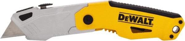 DeWALT - 1-1/4" Blade, 7-1/2" OAL, Utility Blade Folding Knife - 4-1/2" Closed Length, Metal, 3 Blades, 1 Edge - All Tool & Supply