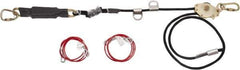 MSA - 60' Long, 400 Lb Capacity, 1 Leg Locking Snap Hook Harness Horizontal Lifeline - Stainless Steel Cable, Locking Snap Hook Anchorage Connection - All Tool & Supply