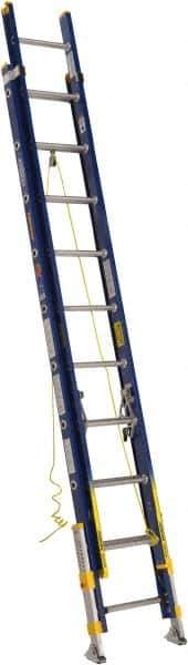 Werner - 20' High, Type IA Rating, Fiberglass Extension Ladder - 300 Lb Capacity - All Tool & Supply