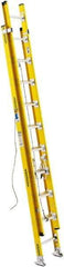 Werner - 20' High, Type IAA Rating, Fiberglass Extension Ladder - 375 Lb Capacity - All Tool & Supply