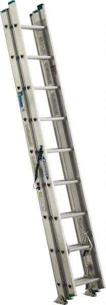 Werner - 24' High, Type II Rating, Aluminum Extension Ladder - 225 Lb Capacity - All Tool & Supply