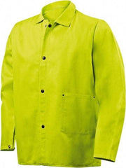 Steiner - Size 3XL Welding & High Visibility Jacket - Lime, Cotton & Nomex, Snaps Closure, 60 to 64" Chest - All Tool & Supply