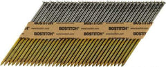 Stanley Bostitch - 11 Gauge 0.12" Shank Diam 3" Long Framing Nails for Power Nailers - Steel, Bright Finish, Ring Shank, Angled Stick Paper Tape Collation, Round Head - All Tool & Supply