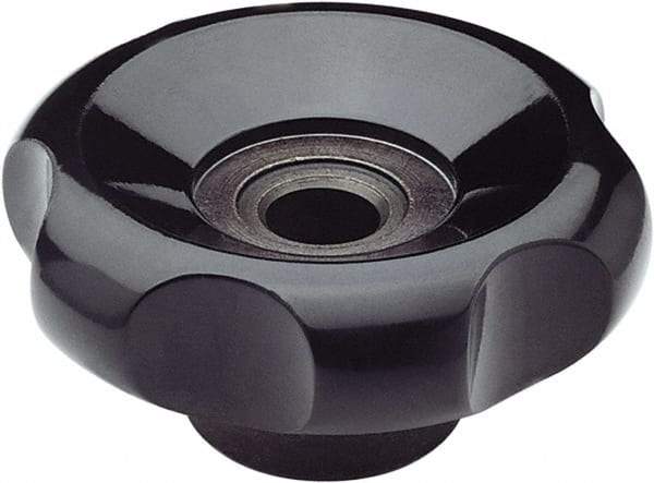 Elesa - 3.9" Head Diam, 6 Point Lobed Knob - Duroplast - All Tool & Supply