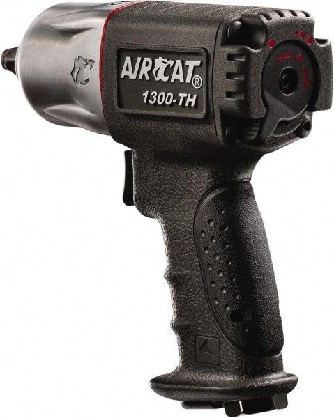 AIRCAT - 1/2" Drive, 10,000 RPM, 350 Ft/Lb Torque Impact Wrench - Pistol Grip Handle, 1,650 IPM, 6 CFM, 90 psi, 1/4" NPT Inlet - All Tool & Supply