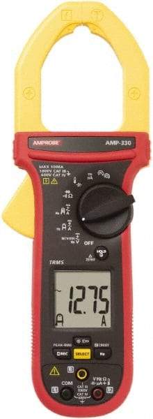 Amprobe - AMP-330, CAT IV, CAT III, Digital True RMS Clamp Meter with 2.0079" Clamp On Jaws - 1000 VAC/VDC, 1000 AC/DC Amps, Measures Voltage, Capacitance, Current, microAmps, Resistance, Temperature - All Tool & Supply