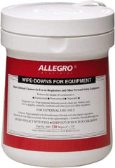 Allegro - Full Face Mask, Half Face Mask Alcohol Wipes - Non-Woven Cloth, 4-3/4" Long x 4-3/4" Wide, Individually Wrapped - All Tool & Supply