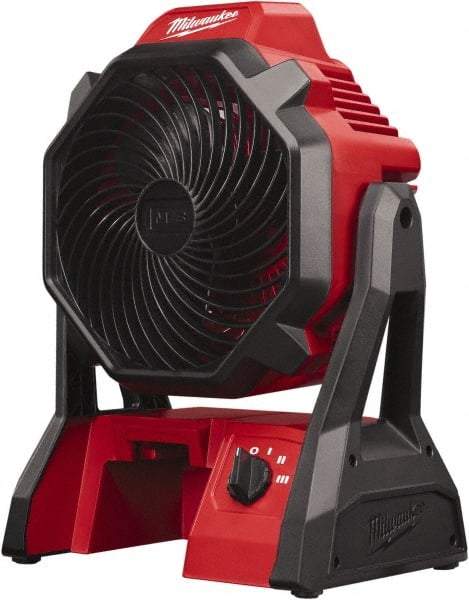 Milwaukee Tool - 7" Blade, 284 Max CFM, Cordless Fan - 2.5 Amps, 18 Volts, 3 Speed - All Tool & Supply