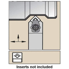 Kennametal - CSDN-MX, Neutral Cut, 0° Lead Angle, 1" Shank Height x 1" Shank Width, Negative Rake Indexable Turning Toolholder - 6" OAL, SN..X45. Insert Compatibility, Series Top Notch - All Tool & Supply