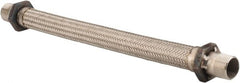 Made in USA - 24" OAL, 1-1/4" ID, 450 Max psi, Flexible Metal Hose Assembly - All Tool & Supply