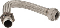 Made in USA - 24" OAL, 1-1/4" ID, 450 Max psi, Flexible Metal Hose Assembly - All Tool & Supply