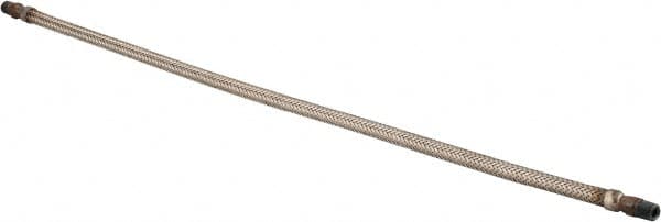 Made in USA - 30" OAL, 1/4" ID, 2,240 Max psi, Flexible Metal Hose Assembly - All Tool & Supply